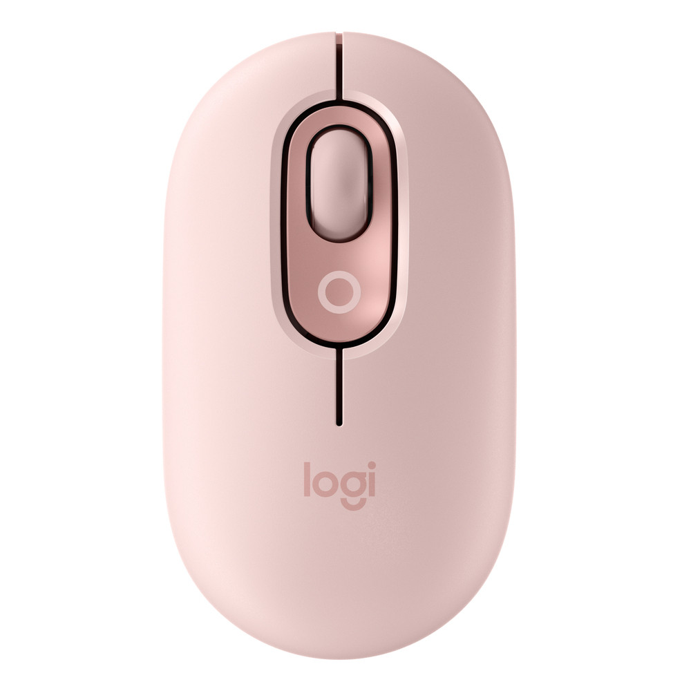 Logitech POP, Ambidextre, Optique, Bluetooth, 4000 DPI, Rose 910-007413