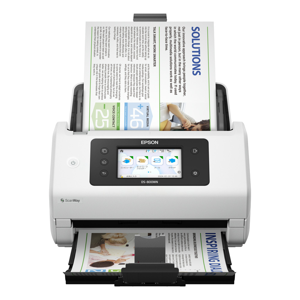 Epson WorkForce DS 800WN Scanner de documents Recto verso A4Legal 600 dpi x 600 dpi jusqu'à 50 ppm mono / jusqu'à 50 ppm couleur Chargeur automatique de documents 100 feuilles ... - vue 3