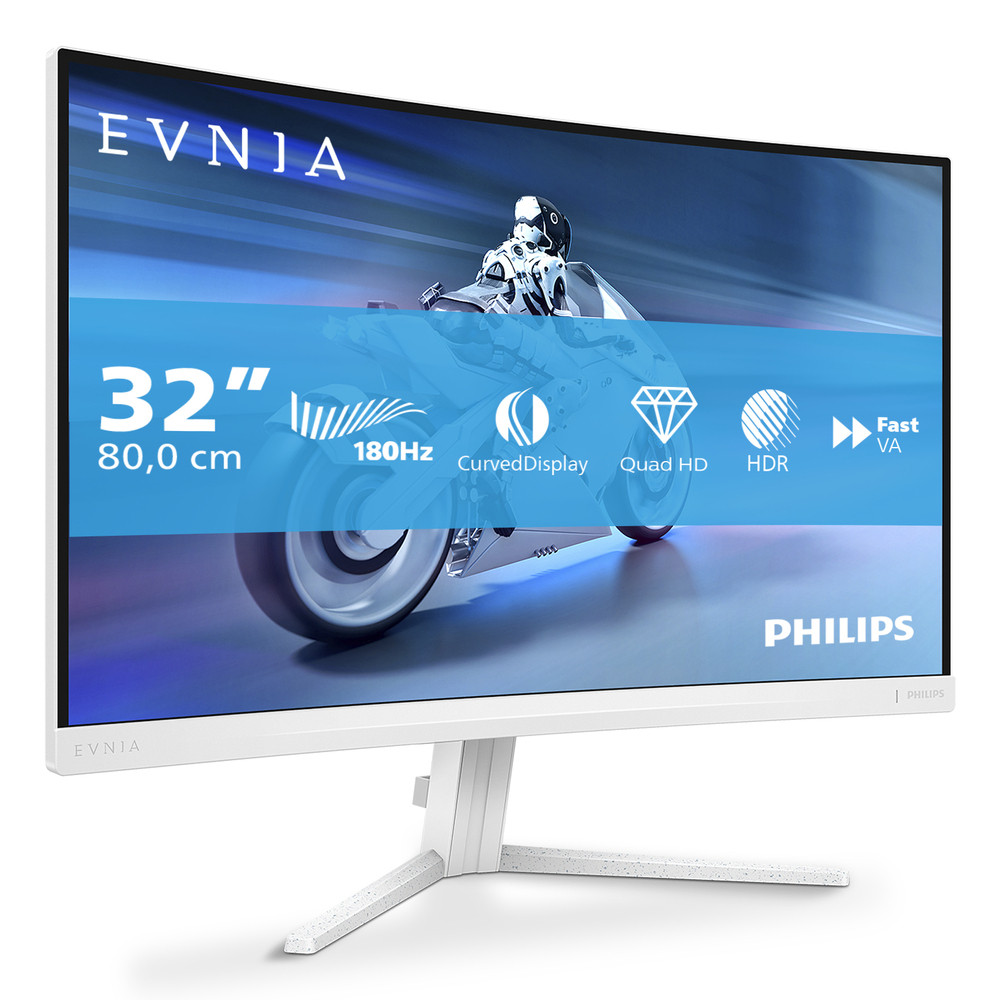 PHILIPS  Evnia 5000 32M2C5501/00, 80 cm (31.5'), 2560 x 1440 pixels, Quad HD, LCD, 1 ms, Blanc