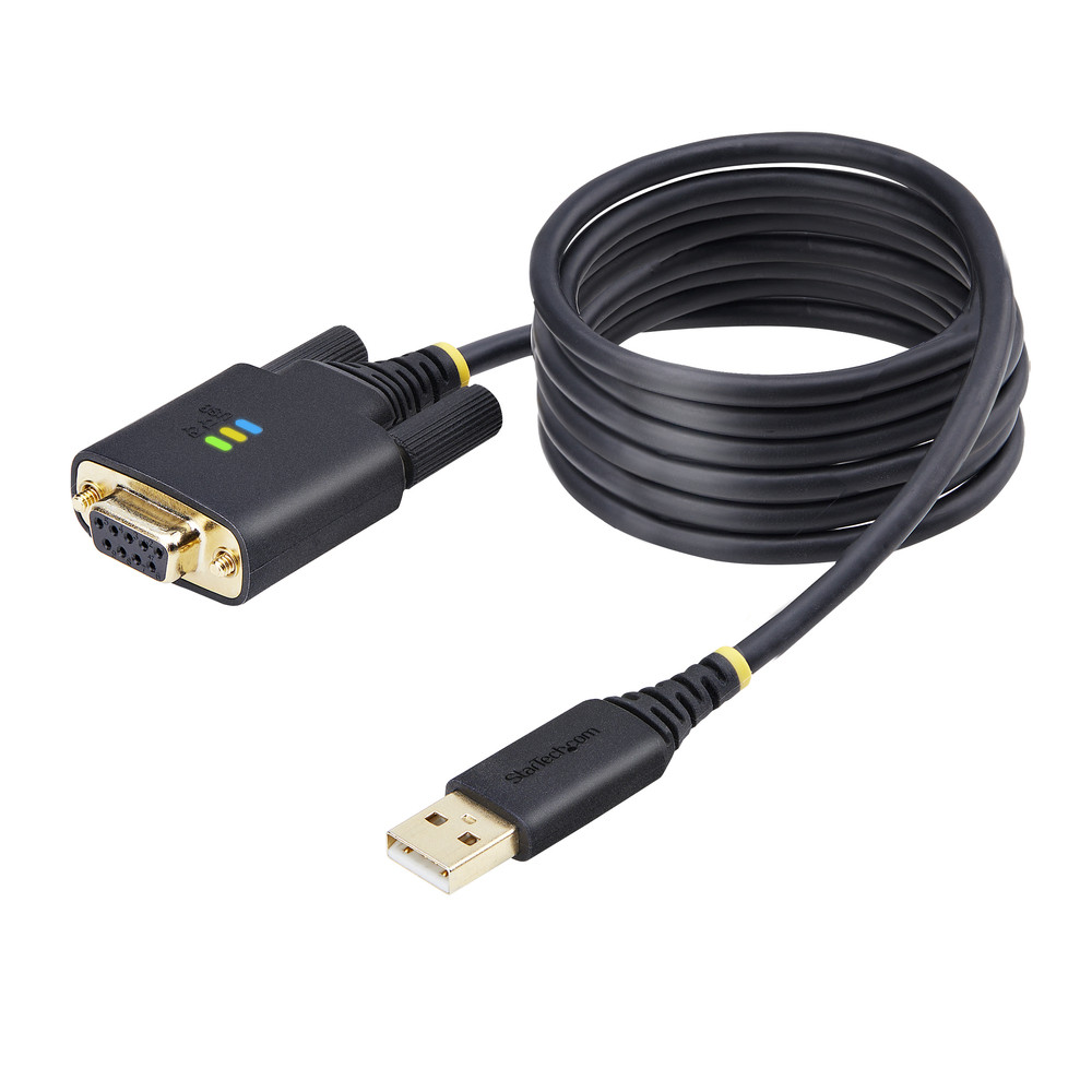 StarTech.com Câble Série Null Modem vers USB de 2m Rétention COM FTDI USB A vers DB9 RS232 Câble Adaptateur USB DB9 VisÉcrous DB9 Interchangeabl
