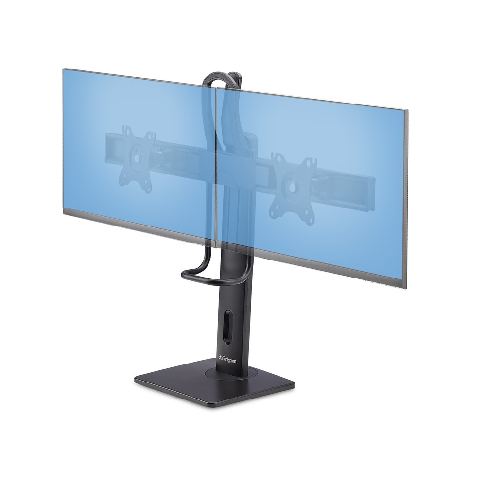 StarTech.com Support de Bureau pour Double Écrans de 27 pouces, Montage VESA 75x75/100x100, Réglage de la Hauteur Sans Outil, Jusqu'à 6kg par Écran, 1
