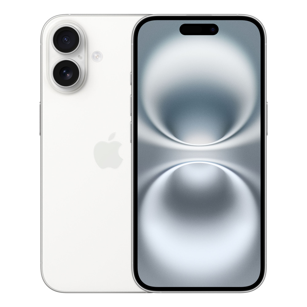 Apple iPhone 16 , 15,5 cm (6.1'), 2556 x 1179 pixels, 128 Go, 48 MP, iOS 18, Blanc MYE93ZD/A