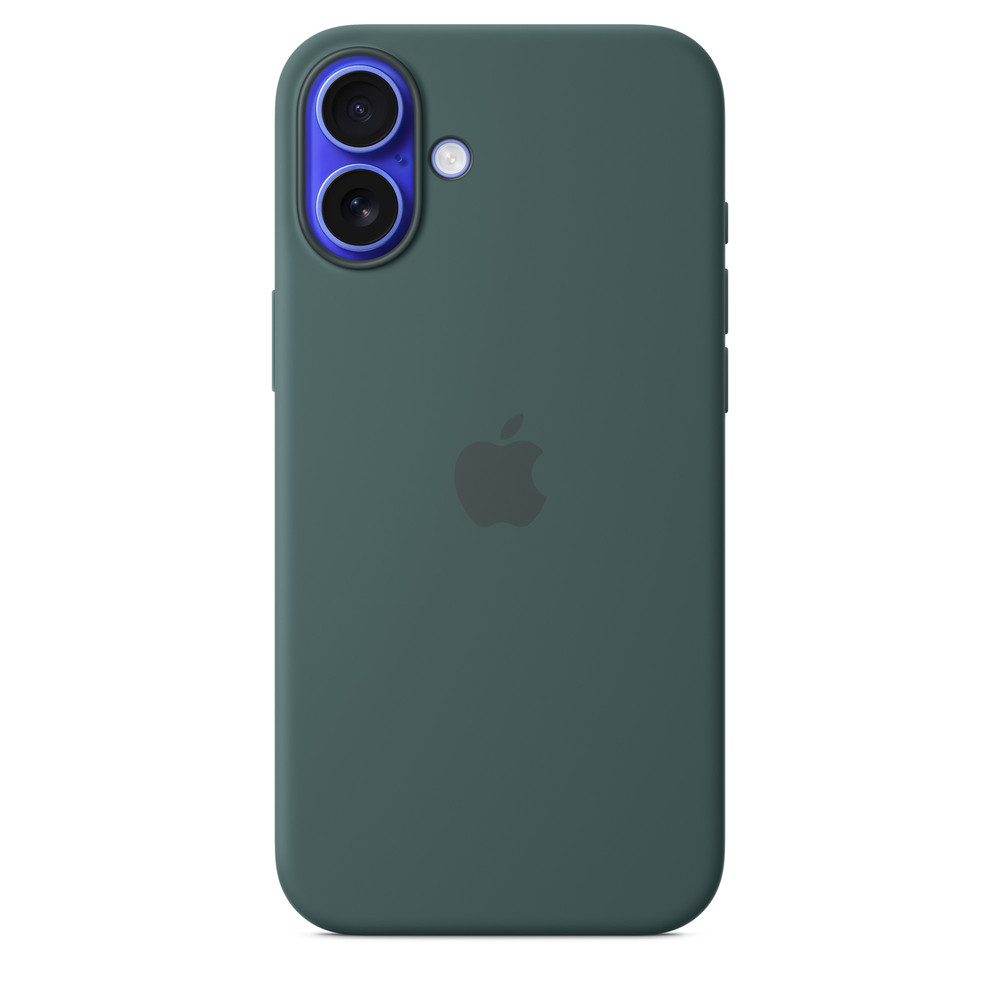 Apple Coque en silicone avec MagSafe pour iPhone 16 Plus - Vert lacustre, Housse, Apple, iPhone 16 Plus, 17 cm (6.7'), Vert MYYH3ZM/A
