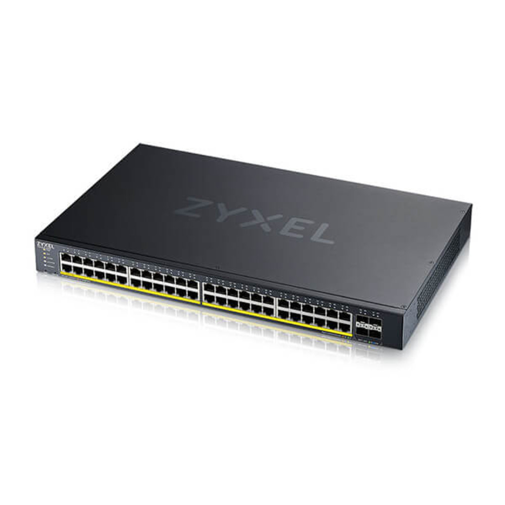 Zyxel XGS1935 Series XGS1935 52HP Commutateur géré L3 Lite intelligent 48 x 101001000 PoE + 4 x SFP+ 10 Go liaison montante Montable sur rack PoE+ pour Zyxel... - vue 4
