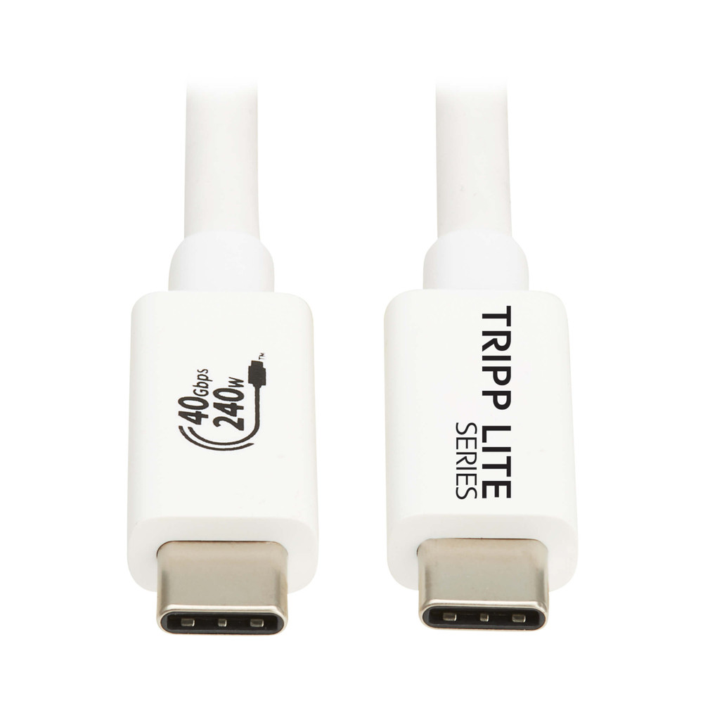 Tripp Lite U521-1P0M-WH, 1 m, USB C, USB C, USB4 Gen 2x2, 40 Gbit/s, Blanc