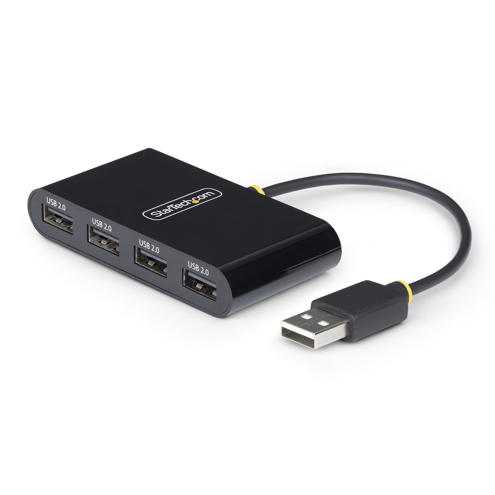 StarTech.com Hub USB 2.0 à Ports, Alimentation par Bus USB, Petit Hub USB de Voyage, Répartiteur USB 2.0, Hub USB Portable Multi-Ports, 480Mbps, Prote