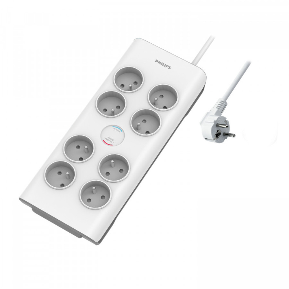 MCL SPN7080WA/19, 2 m, Intérieure, Protection contre les surcharges, Blanc, 8 sortie(s) CA, 230 V