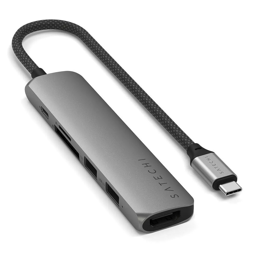 Satechi ST-P6SM, USB Type-C, HDMI, RJ-45, USB 2.0 Type-A, USB 3.2 Gen 2 (3.1 Gen 2) Type-A, USB Type-C, MicroSD (TransFlash), SD, 10000 Mbit/s, 60 Hz,