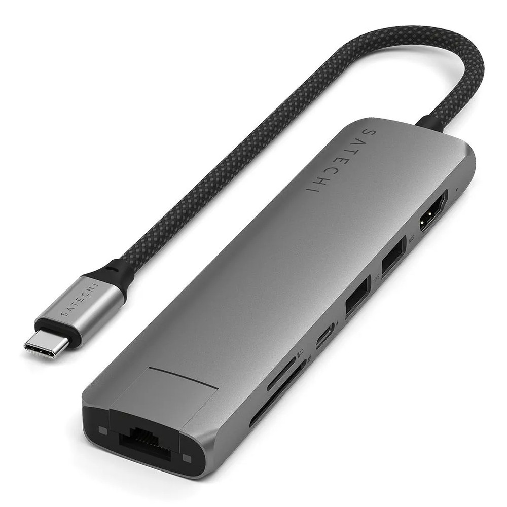 Satechi ST-P7SM, USB Type-C, HDMI, USB 3.2 Gen 2 (3.1 Gen 2) Type-A, USB Type-C, 10000 Mbit/s, 60 Hz, 4096 x 2160, 2160p
