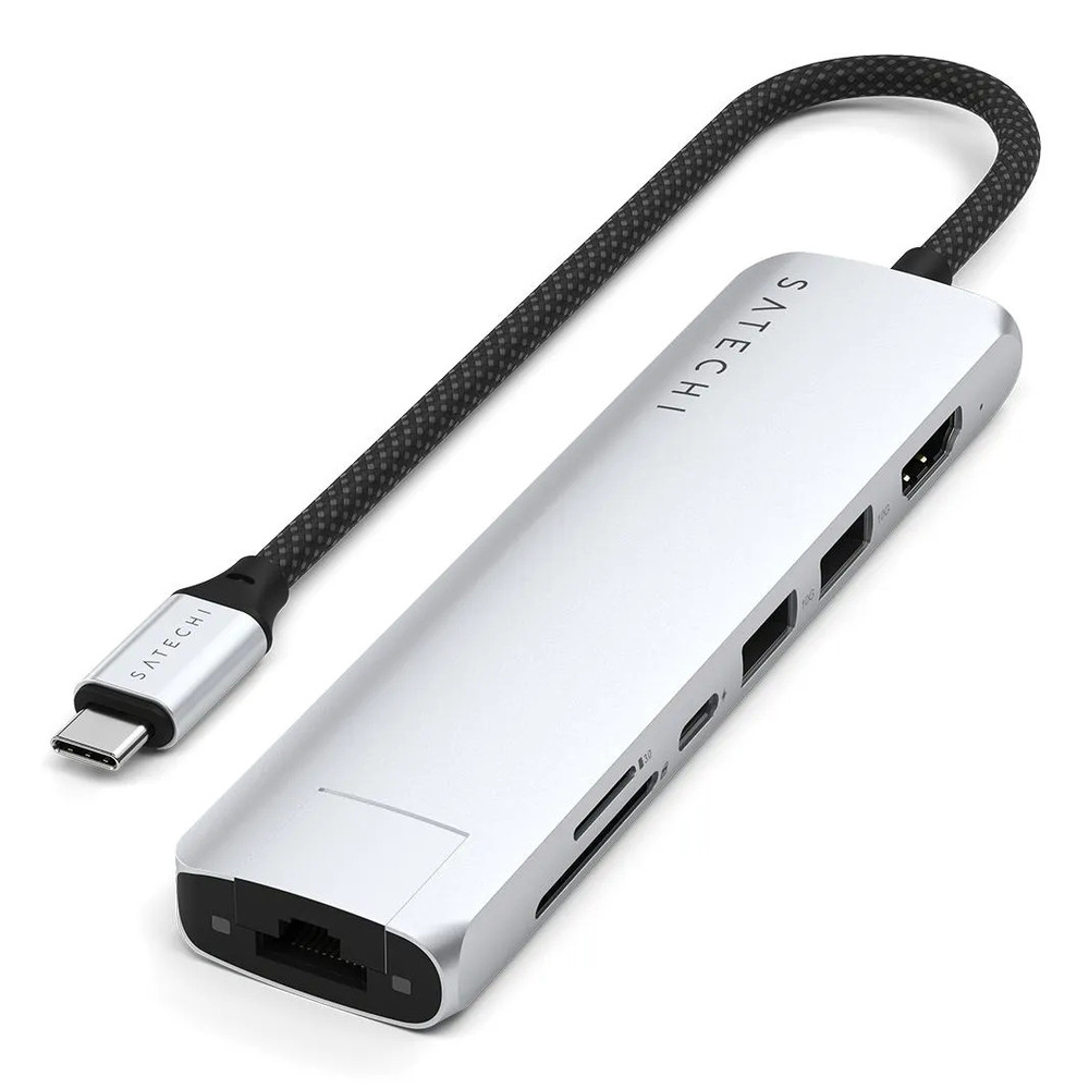 Satechi ST-P7SS, USB Type-C, HDMI, USB 3.2 Gen 2 (3.1 Gen 2) Type-A, USB Type-C, 10000 Mbit/s, 60 Hz, 4096 x 2160, 2160p