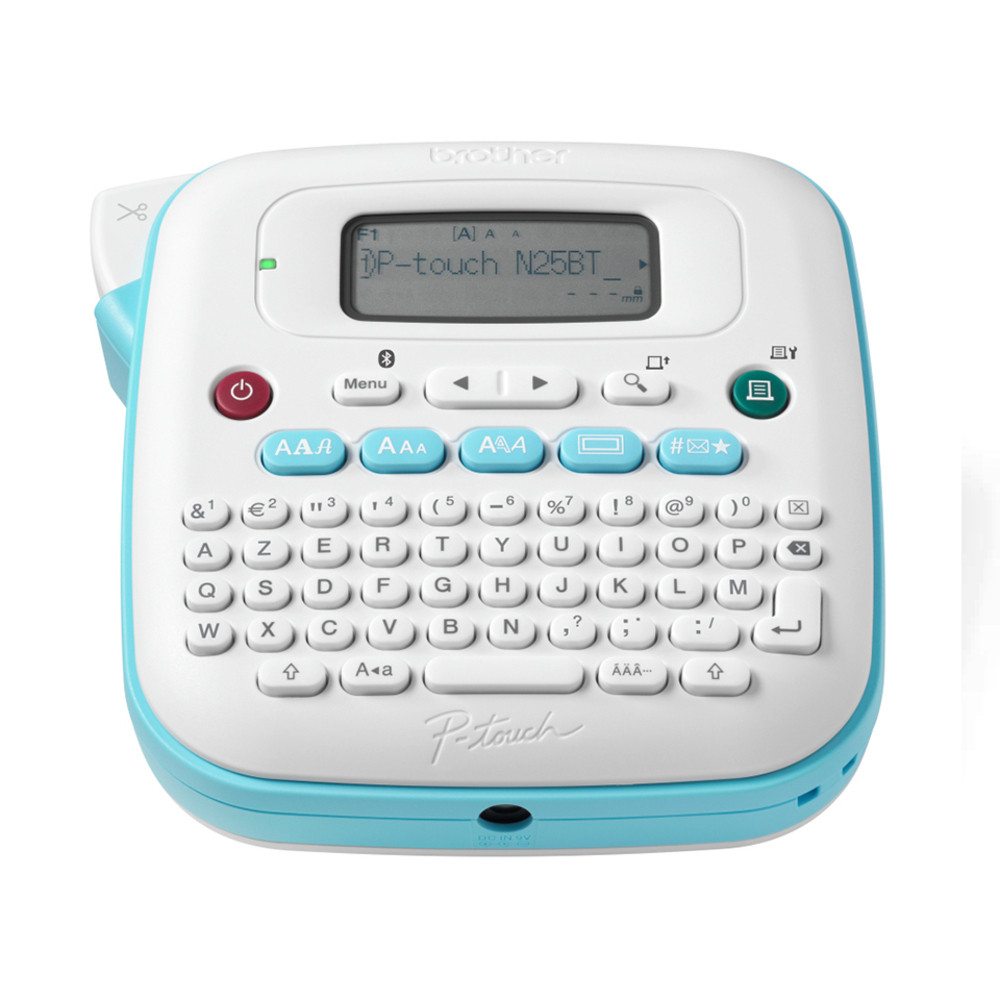 Brother PT-N25BT - tiqueteuse Bluetooth portable pour la maison et le bureau, Transfert thermique, 12 mm/sec, Sans fil, AAA, Hybrides nickel-mtal (N