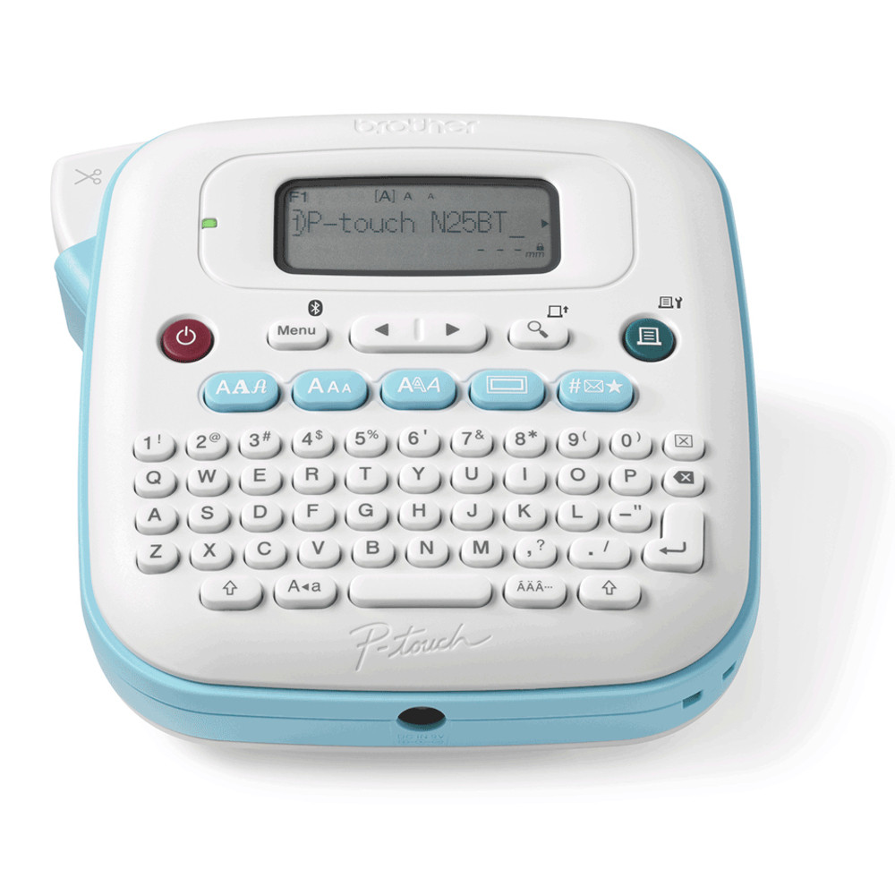 Brother PT-N25BT - Étiqueteuse Bluetooth portable pour la maison et le bureau, Transfert thermique, 180 x 180 DPI, 12 mm/sec, Couleur, Sans fil, Bleu,