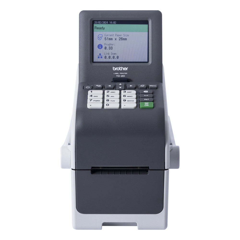 Brother TD 2350DSAH300 Imprimante d'étiquettesde reçus et thermique direct Rouleau 6 3 cm 300 ppp jusqu'à 152.4 mmsec Wi Fi n Bluetooth 5.2 LAN USB 2.0 hôte USB