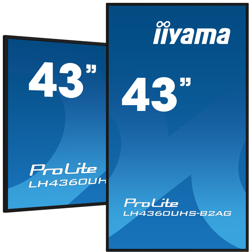 iiyama LH4360UHS-B2AG, Carte A numérique, 108 cm (42.5'), LED, 3840 x 2160 pixels, Wifi, 24/7