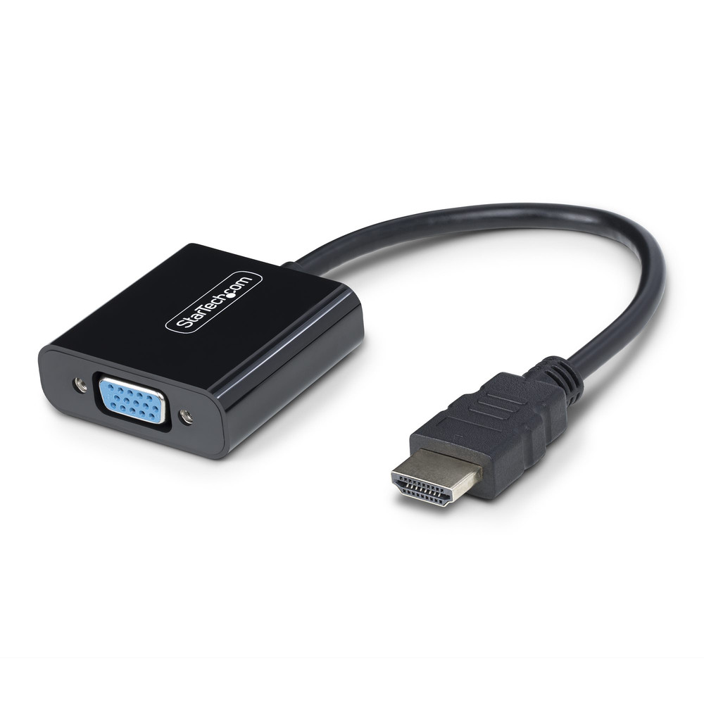 StarTech.com Adaptateur HDMI vers VGA, Convertisseur Vidéo Actif pour Ordinateur Portable/Bureau, 1920x1080 (1080p), Source HDMI vers Moniteur/Afficha