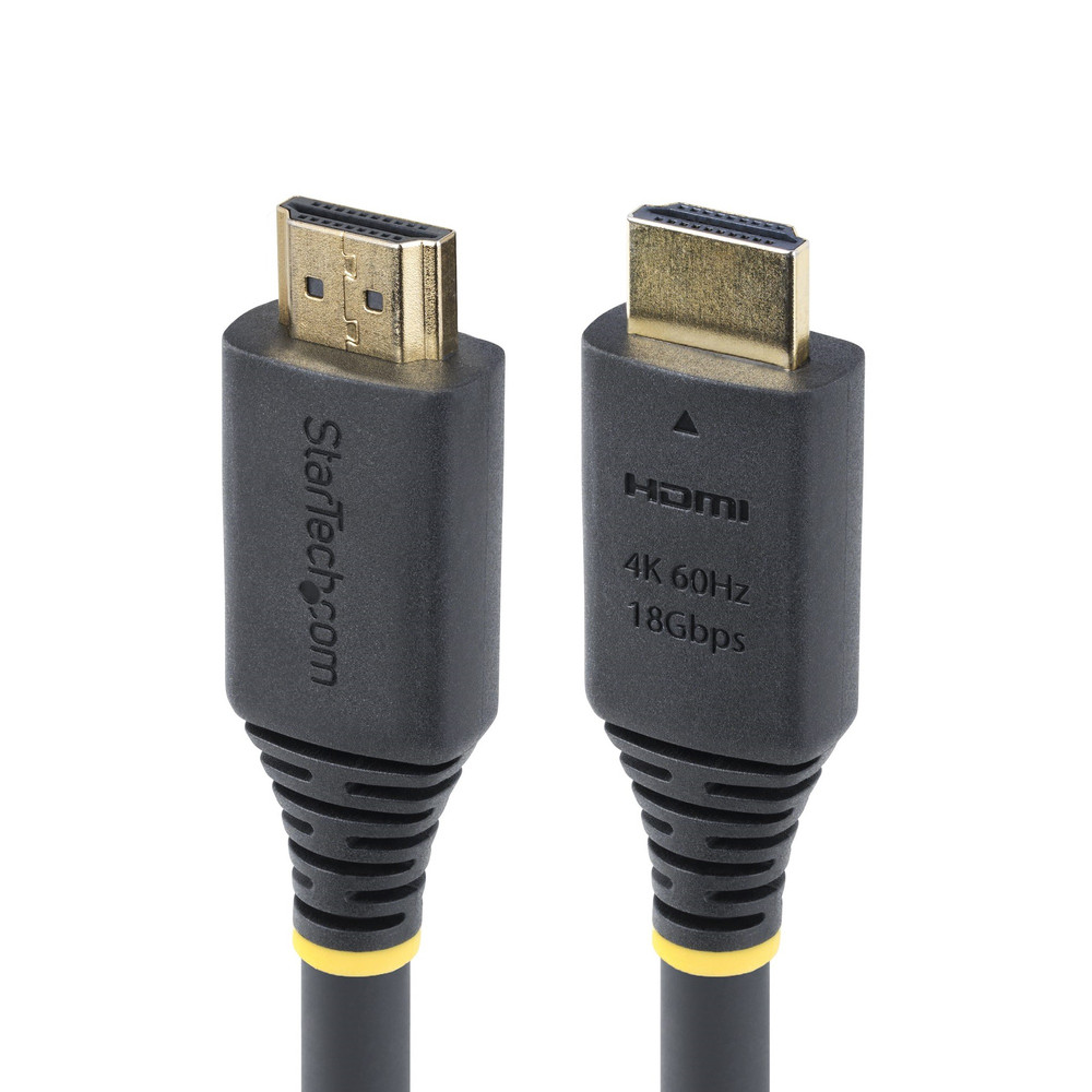 StarTech.com Câble HDMI Haut Débit de 5m Certifié Premium, 4K 60Hz/1440p 144Hz, HDR10/HDCP 2.2/ARC, 18Gbps, Cordon HDMI 2.0 UHD pour TV/Moniteur/Affic