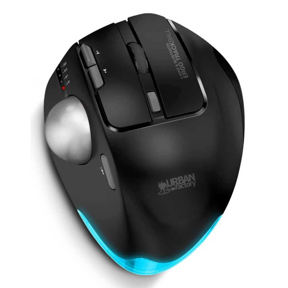 URBAN FACTORY Modèle : Ergo Bluetooth And 2.4Ghz Ergonomic Mouse With Trackball And Adjustable Tilt Neuf - vue 4