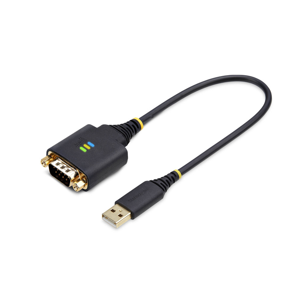 StarTech.com Câble USB vers Série de 30cm Rétention COM FTDI Câble Adaptateur USB A vers DB9 RS232 VisÉcrous DB9 Interchangeables Protection ESD