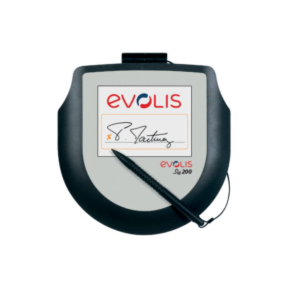 Evolis Sig200 Bundle, 12,7 cm (5'), TFT, 640 x 480 pixels, 100 x 75 mm, Resistive touchscreen, Noir, Blanc ST-CE1075-2-UEVL-MB1