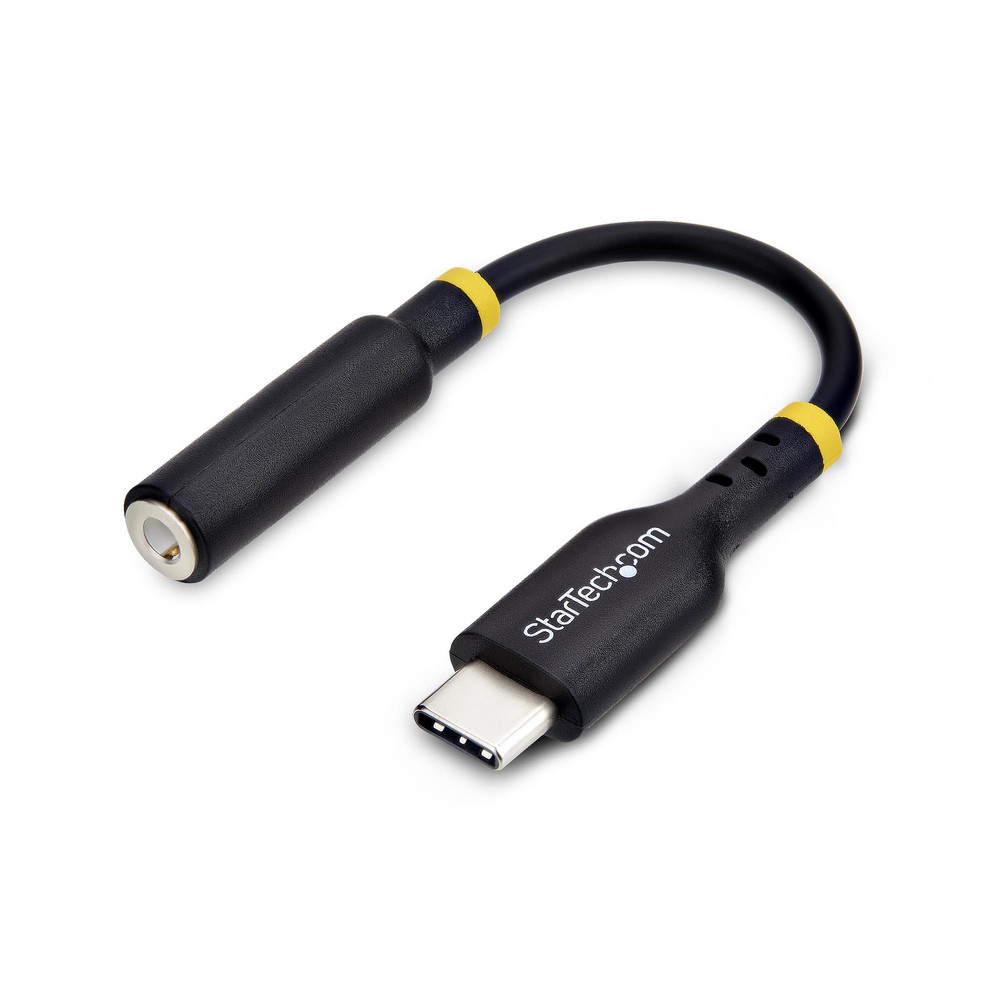 StarTech.com Adaptateur Audio USB-C vers Prise Casque/Casque 3,5 mm TRRS, Dongle Aux USB Type-C vers Jack, Hi-Fi 32-bit DAC, pour Ordinateur Portable/