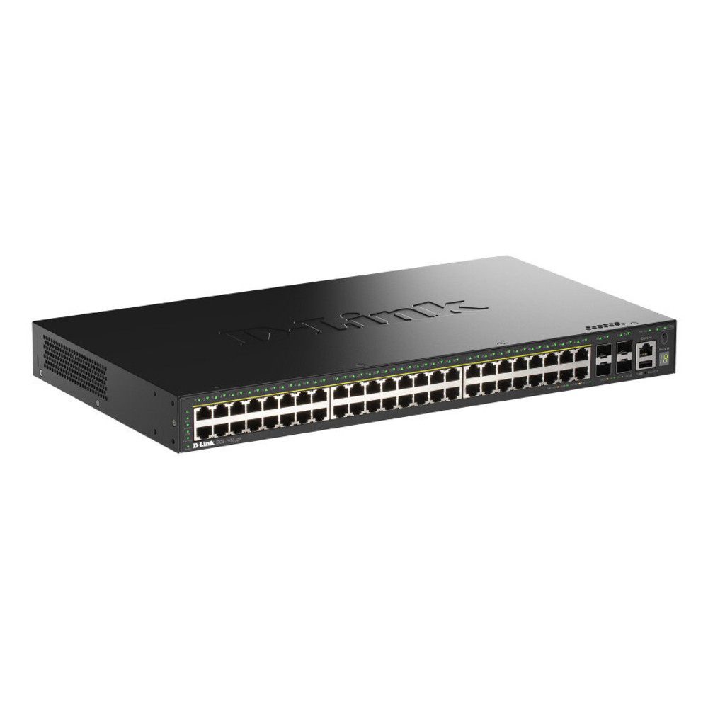 D Link SmartPro DGS 1530 52P Commutateur intelligent 48 x 101001000 PoE+ + 4 x 10 Gigabit SFP+ de bureau Montable sur rack PoE+ - vue 4
