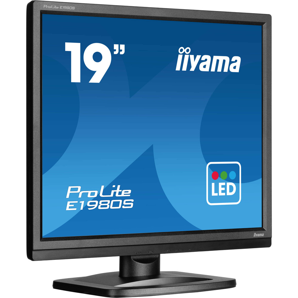 iiyama ProLite E1980S-B1, 48,3 cm (19'), 1280 x 1024 pixels, VGA, LED, 3 ms, Noir