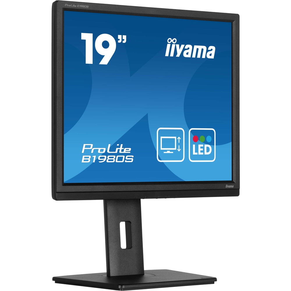 iiyama ProLite B1980S-B1, 48,3 cm (19'), 1280 x 1024 pixels, VGA, LED, 3 ms, Noir