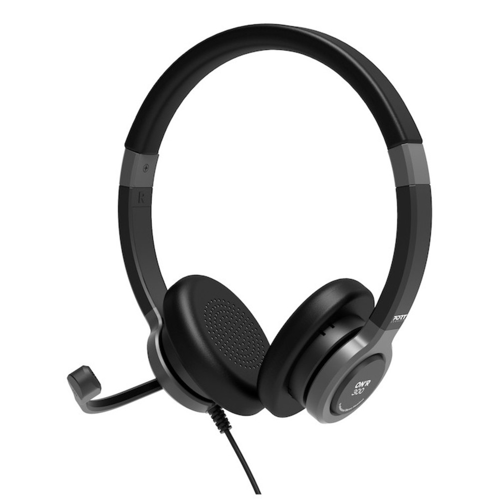 PORTDESIGNS Port Designs 912001, Avec fil, Bureau/Centre d'appels, 20 - 20000 Hz, 136 g, Casque, Noir