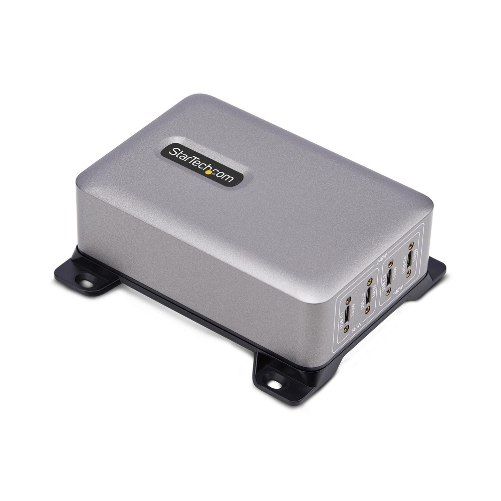 StarTech.com Chargeur USB C Appareils à 4 Ports au Total Port Unique EPR PD 3.1 Ports de Verrouillage à Vis Salles de Réunion