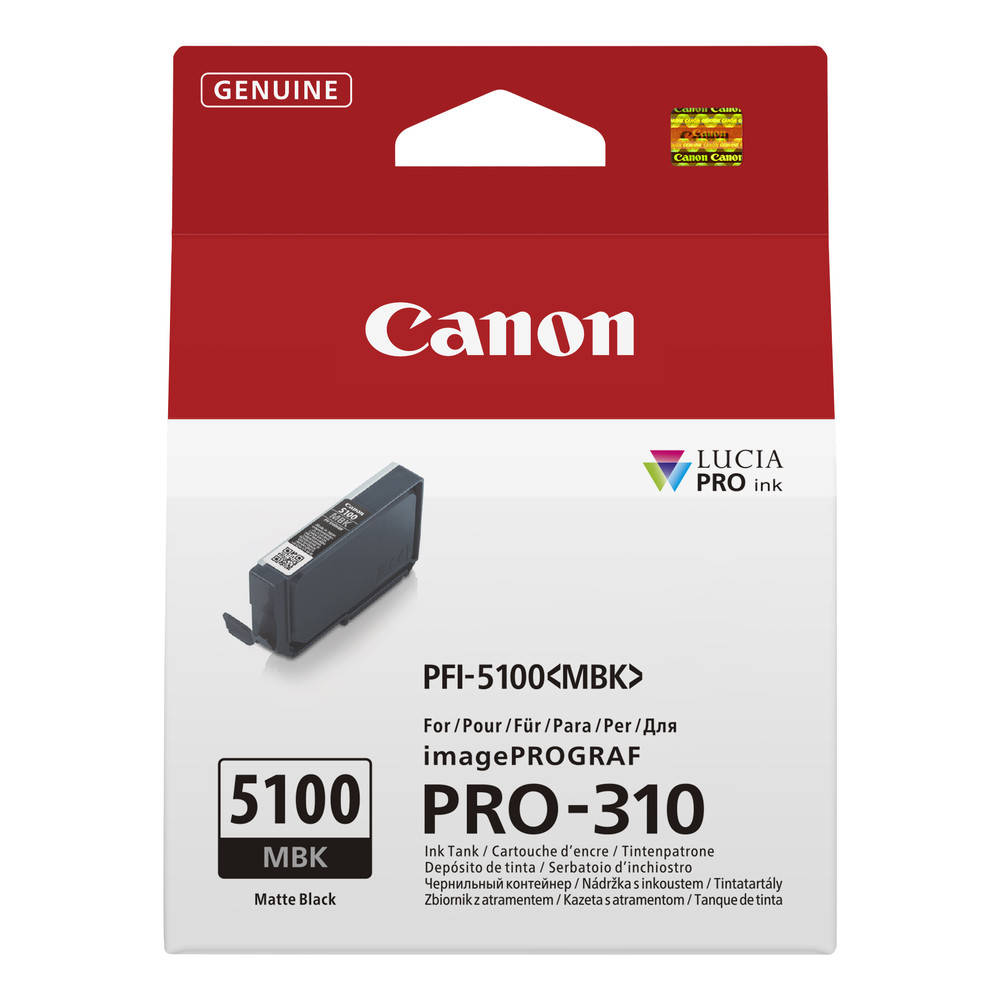 Canon PFI-5100 MBK, Noir mat, 1 pièce(s), Paquet unique 6951C001