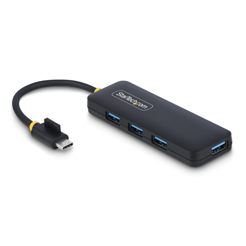 StarTech.com Hub USB-C 4 Ports, 5Gbps, USB-C vers 4x USB-A, Alimenté par Bus, Mini Hub de Voyage, Splitter USB 3.0 Multiport, Hub Portable, Protection