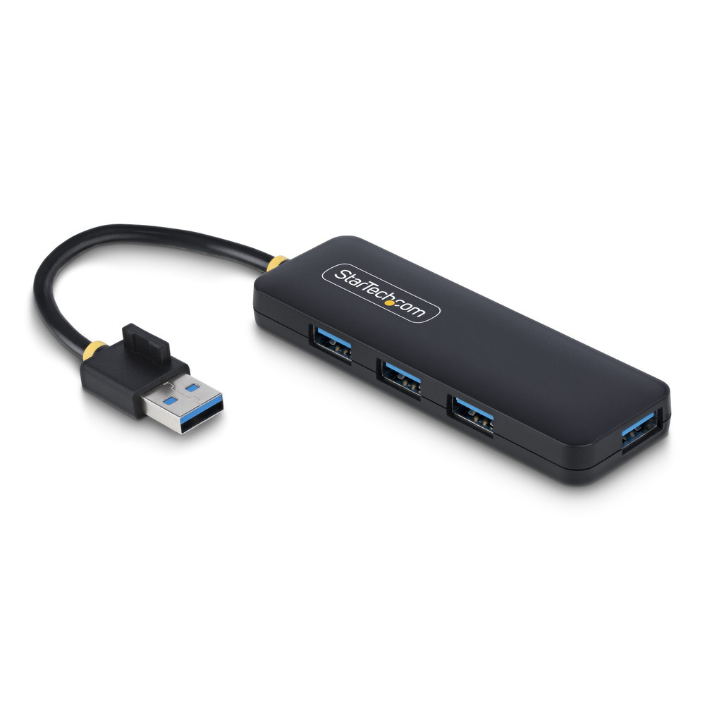 StarTech.com Hub USB-A 4 Ports, 5Gbps, Alimenté par Bus, Mini Hub USB de Voyage, Splitter USB 3.0 Multiport, Hub USB Portable, Protection Contre les S