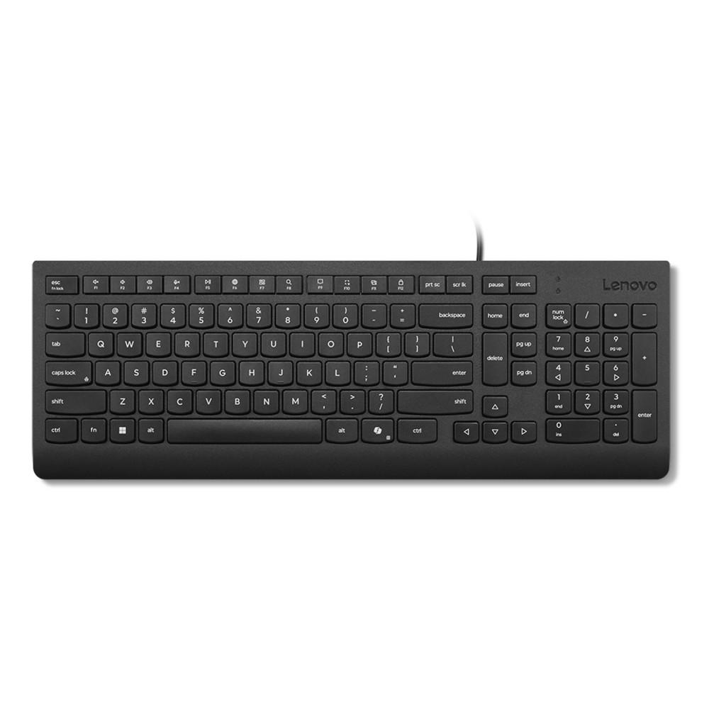 Clavier PC Lenovo LENOVO ESSENT.WIRED KEYBOARD US – Filaire Résistant aux Éclaboussures - vue 3
