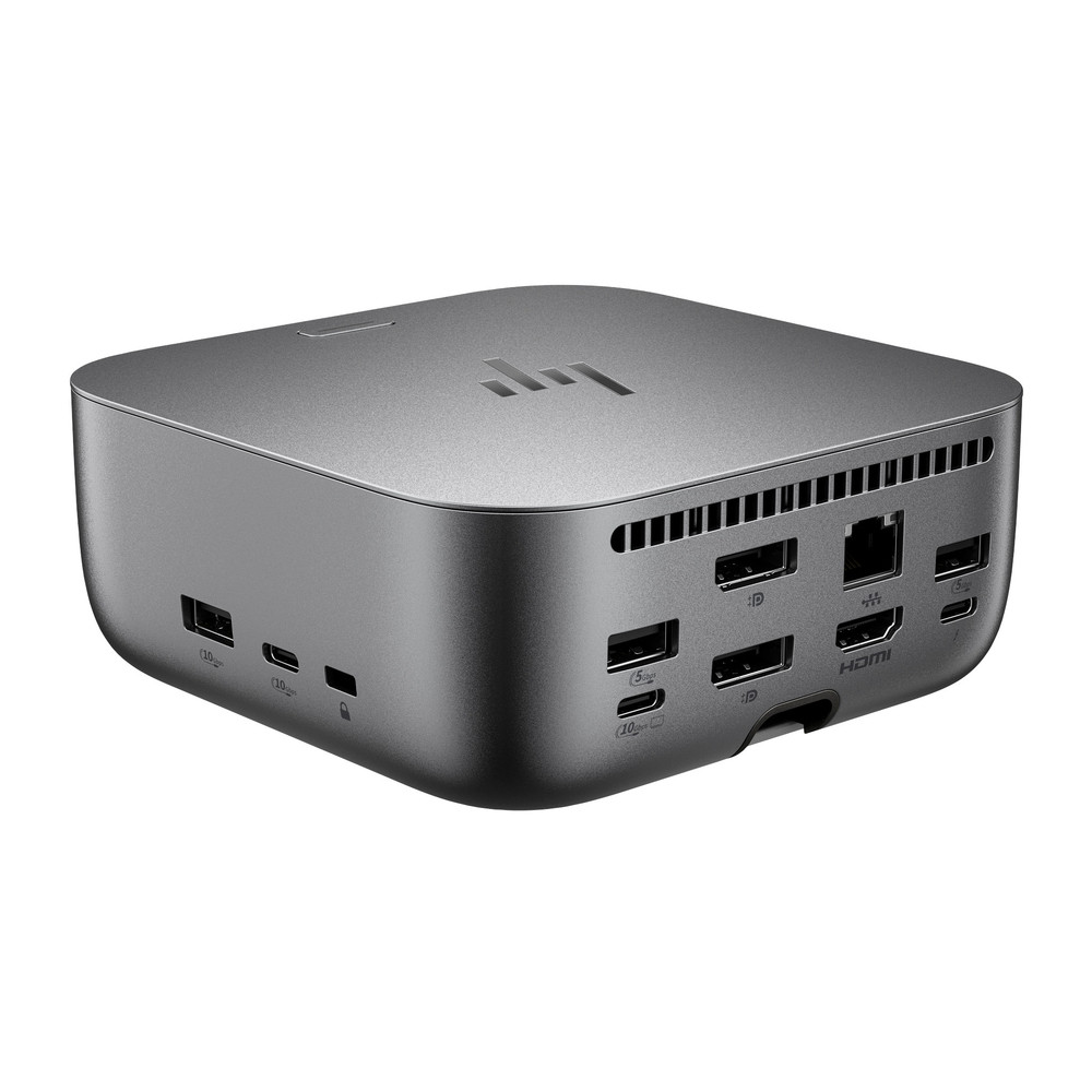 HP Station d?accueil Thunderbolt 4 Ultra G6 180 W, Avec fil, Thunderbolt 4, 180 W, 10,100,1000,2500 Mbit/s, Gris, 8K Ultra HD 9X481UT#ABB