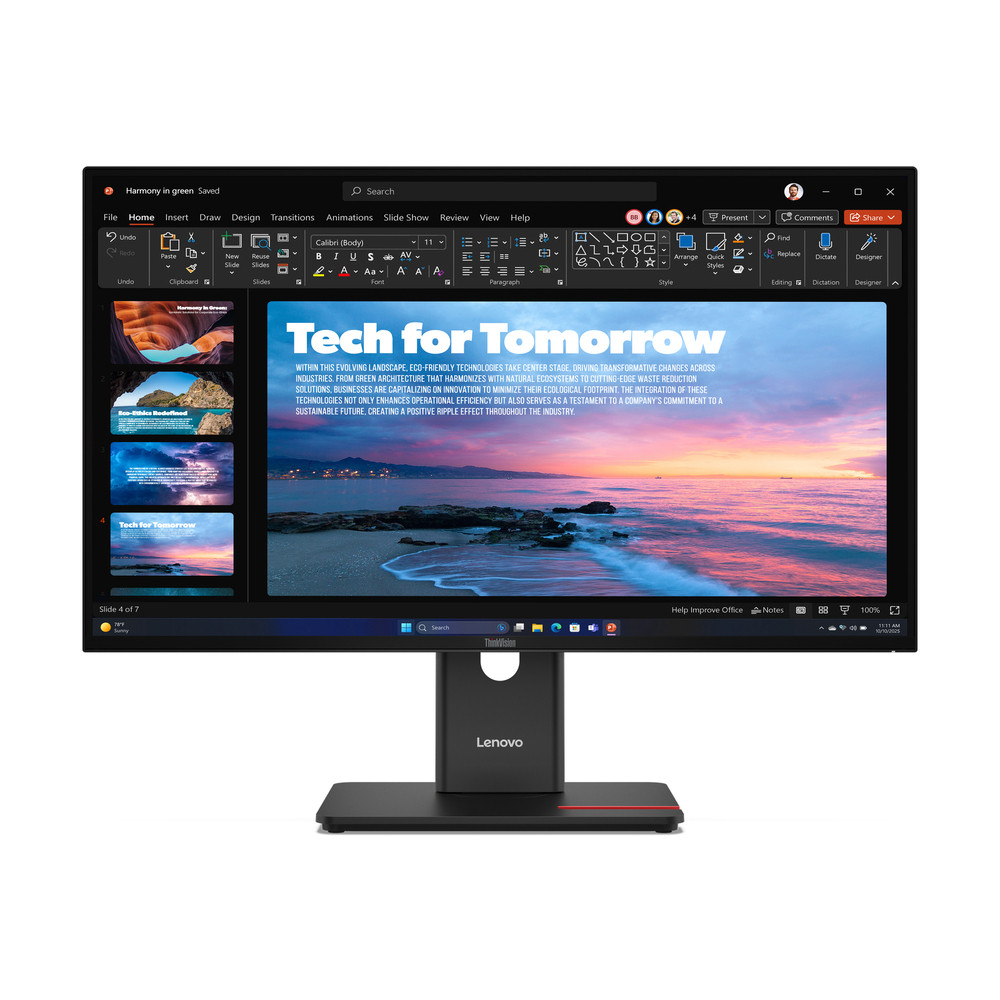 Lenovo ThinkVision T27QD-40, 68,6 cm (27'), 2560 x 1440 pixels, Wide Quad HD, LED, Noir 64AAGAT2EU