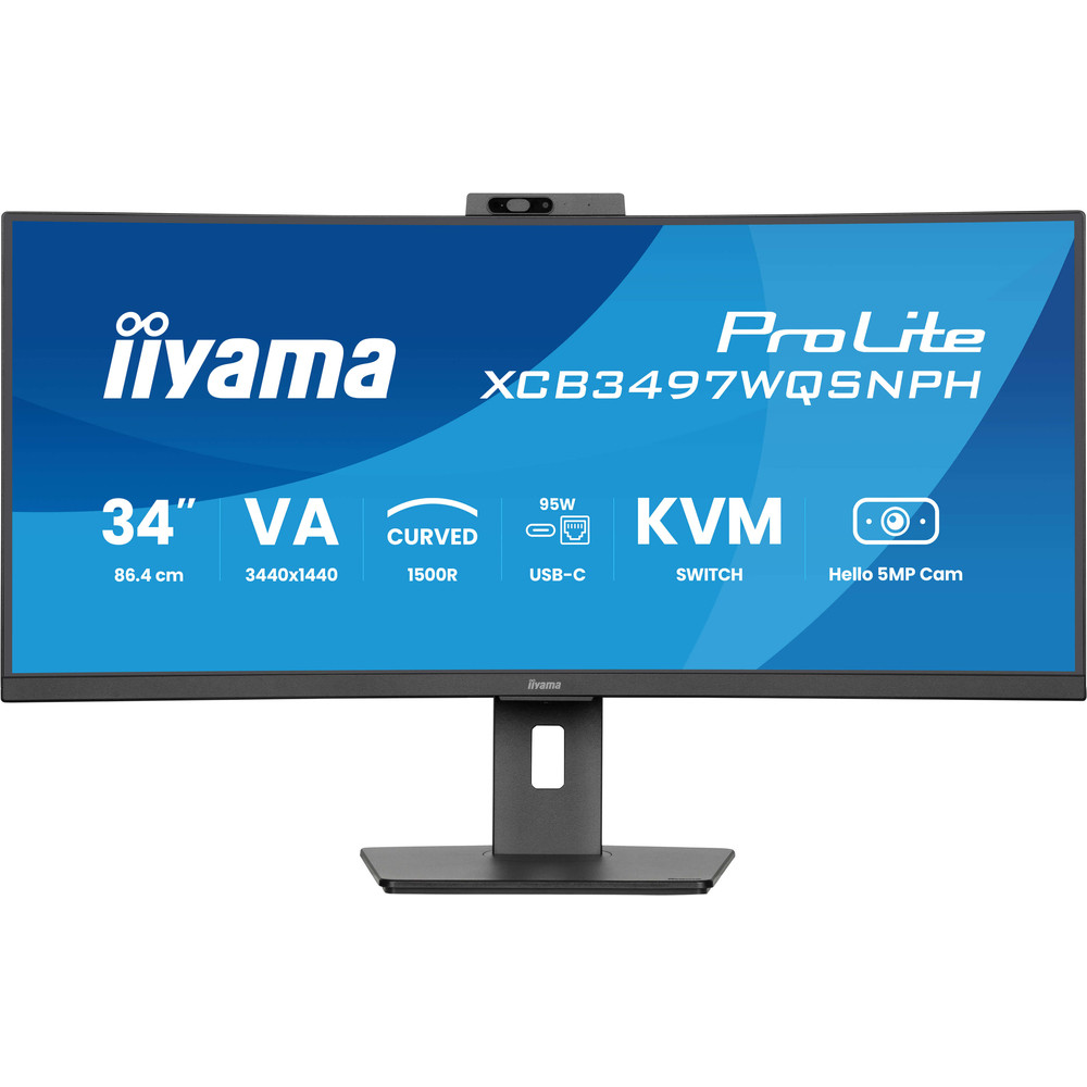 iiyama ProLite XCB3497WQSNPH-B1, 86,4 cm (34'), 3440 x 1440 pixels, 0,4 ms, Noir