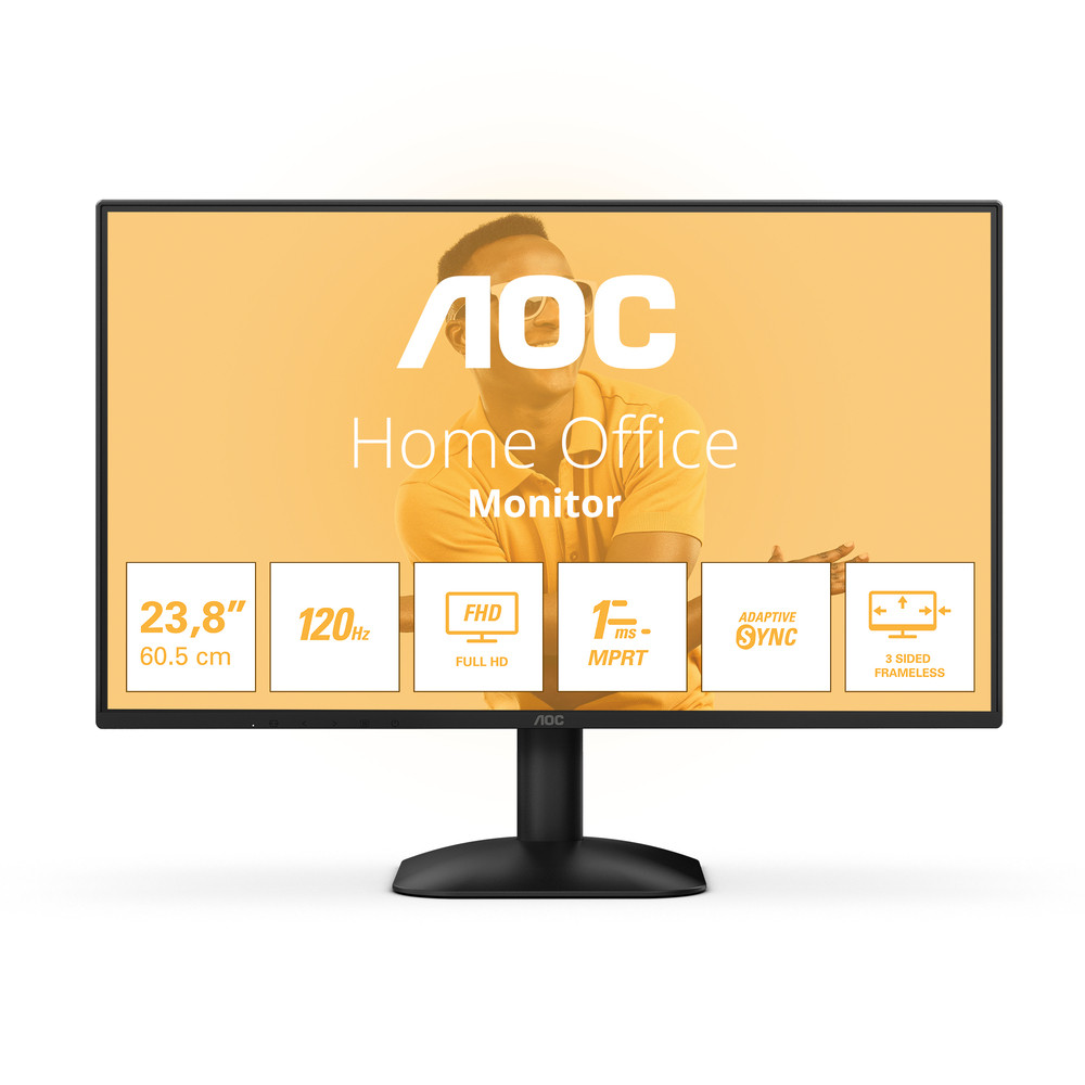 AOC 24B31H, 60,5 cm (23.8'), 1920 x 1080 pixels, Full HD, 4 ms, Noir