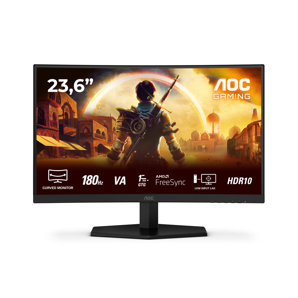 AOC G4 C24G42E, 59,9 cm (23.6'), 1920 x 1080 pixels, Full HD, LED, 4 ms, Noir, Rouge