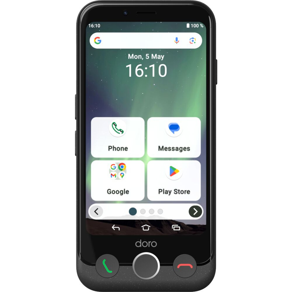 Doro Aurora A10, 11,4 cm (4.5'), 4 Go, 64 Go, 13 MP, Android 14, Noir 8897