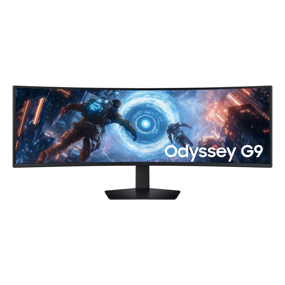 Samsung Écran PC Gaming Incurvé Odyssey G9 G91F Dual QHD 144Hz, 124,5 cm (49'), 5120 x 1440 pixels, Dual QHD, LCD, 1 ms, Noir LS49FG914EUXEN