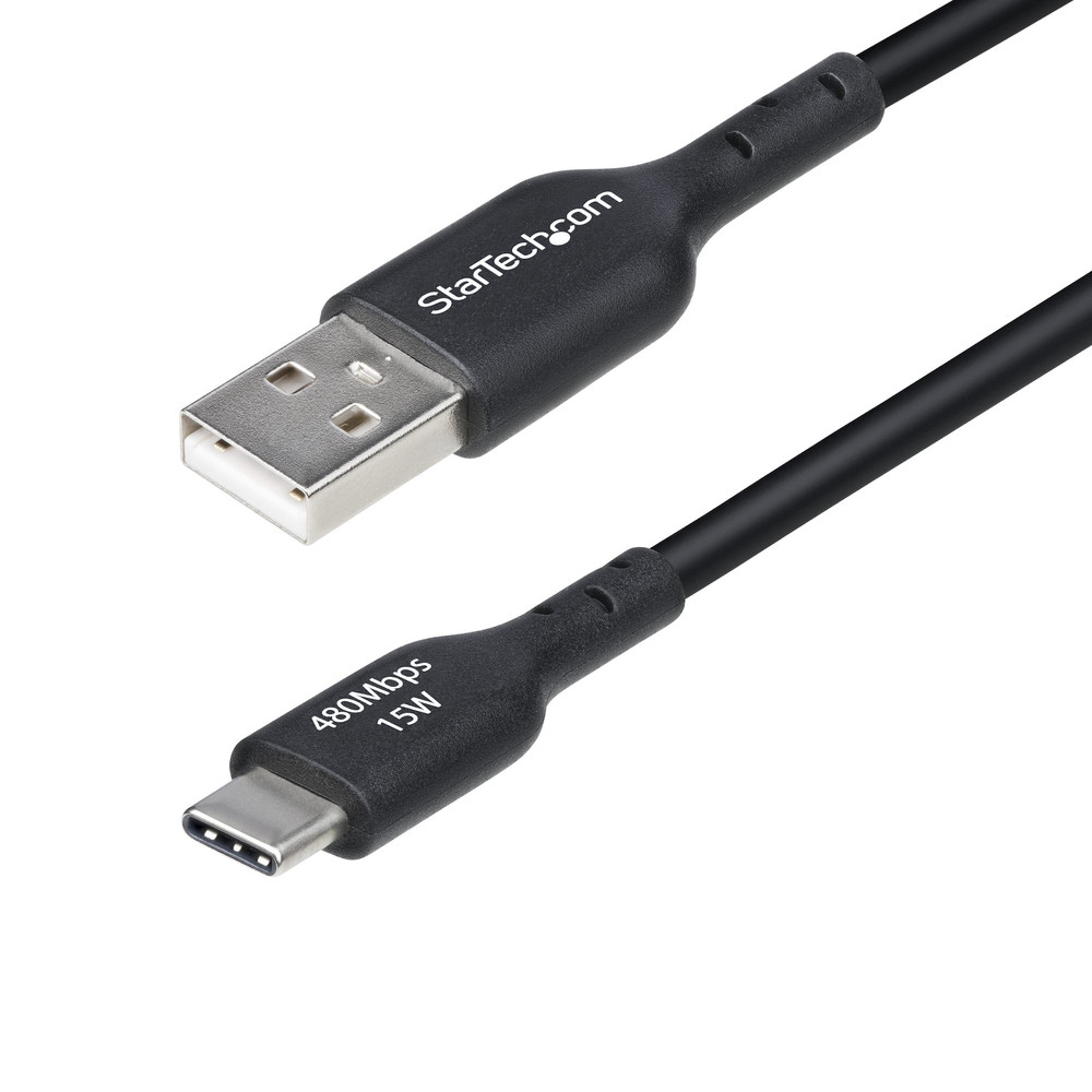 StarTech.com Câble de Charge USB A vers USB C de 30 cm Charge et Synchronisation USB 2.0 Gaine TPE Cordon de Charge USB 0 3 USB A U
