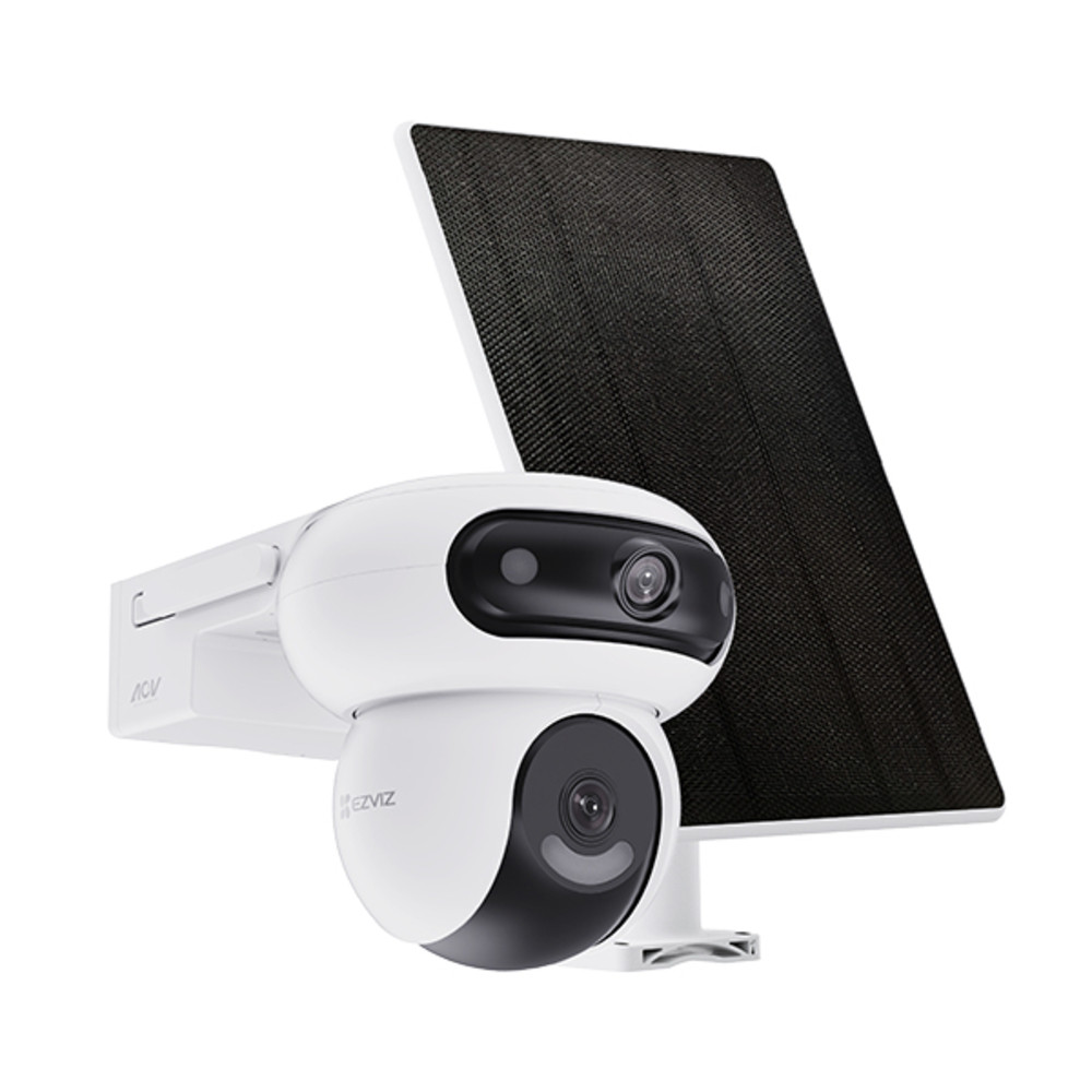 EZVIZ HB90 Dual Kit, Caméra de sécurité IP, Extérieure, Avec fil, Amazon Alexa & Google Assistant, Mur, Noir, Blanc CS-HB90/SP-R100(4MP+4MP)