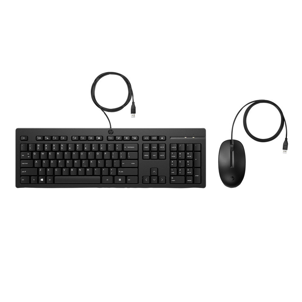 Ensemble Combiné Clavier et Souris Filaire HP 225 AX2Y7AA – Bureau, USB - vue 7