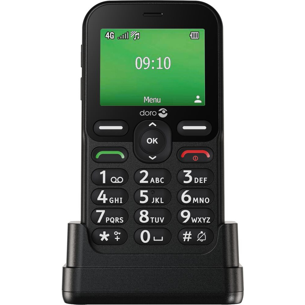 Doro Leva E10, Barre, SIM unique, 6,1 cm (2.4'), 0,3 MP, 1150 mAh, Noir 8988
