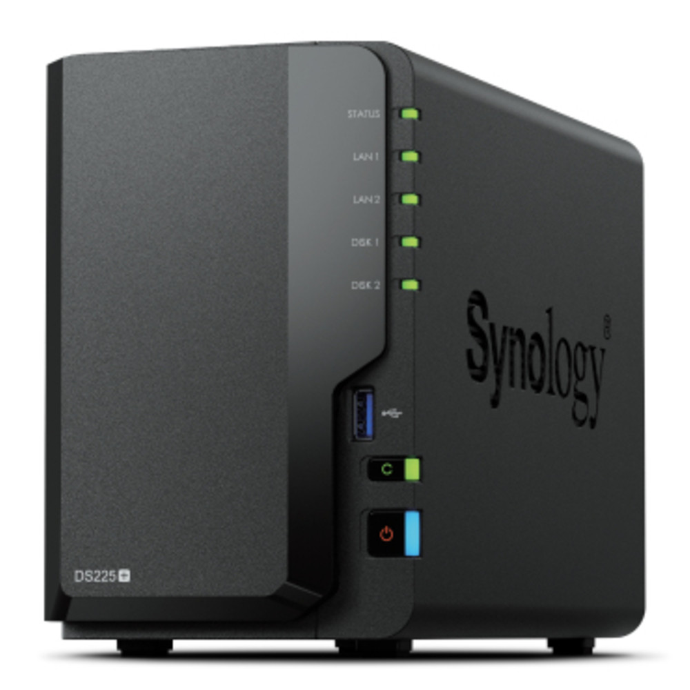 Synology DS225+ 2 Bay NAS, NAS, Bureau, Intel Celeron , J4125, 2 Go, DDR4
