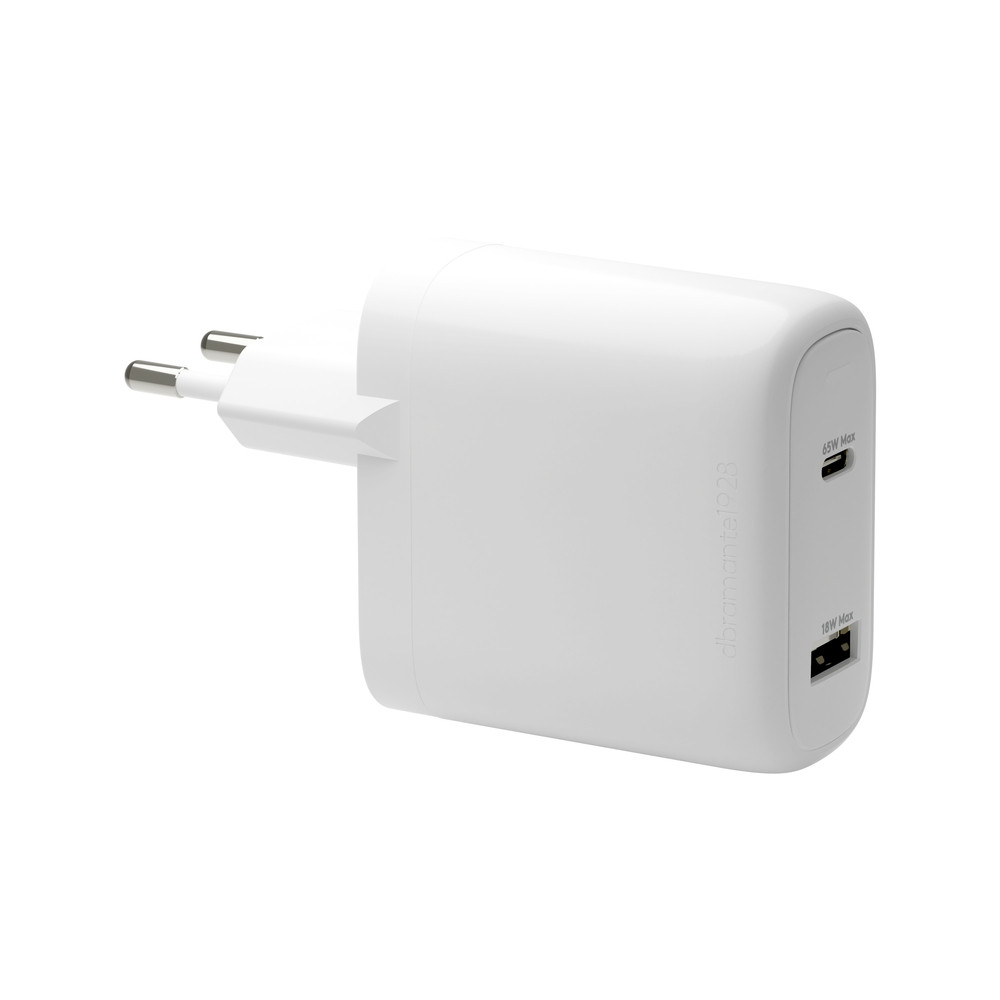 dbramante1928 re charge Adaptateur secteur 65 Watt 2 connecteurs de sortie 24 pin USB C USB Europe Neuf