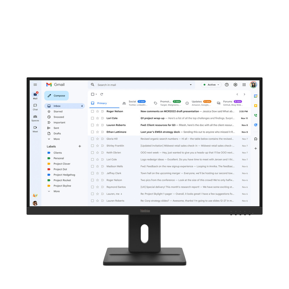 Lenovo ThinkVision E27-40 Moniteur, 68,6 cm (27'), 1920 x 1080 pixels, Full HD, LCD, 6 ms, Noir 64BCMAT4EU