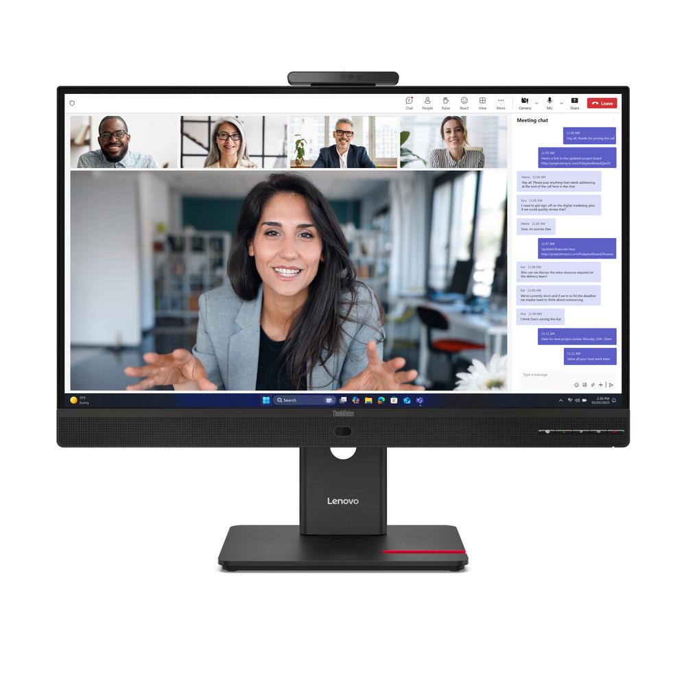 Lenovo ThinkVision T24-4v Moniteur, 60,5 cm (23.8'), 1920 x 1080 pixels, Full HD, LCD, 6 ms, Noir 64B6MAT1EU