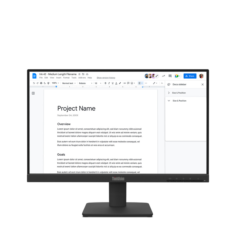 Lenovo ThinkVision S22 4e Écran LED 1920 x 1080 Full HD @ 100 Hz IPS 250 cdm² 1300:1 4 ms HDMI VGA corbeau - vue 5