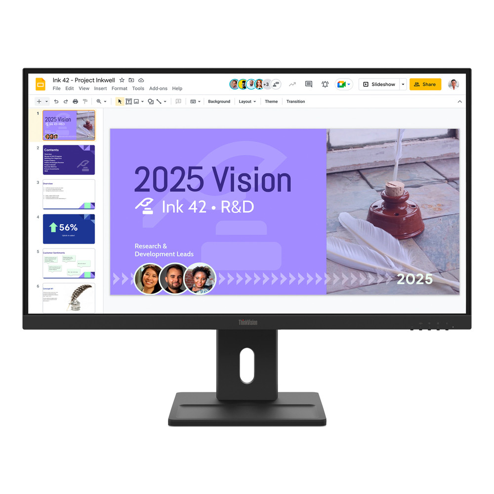 Lenovo ThinkVision E27Q-40 Moniteur, 68,6 cm (27'), 2560 x 1440 pixels, Quad HD, LCD, 6 ms, Noir 64BDGAT4EU